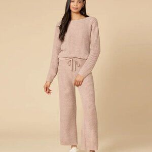 Softies Waffle Marshmallow Boat Neck Lounge Set XLarge New